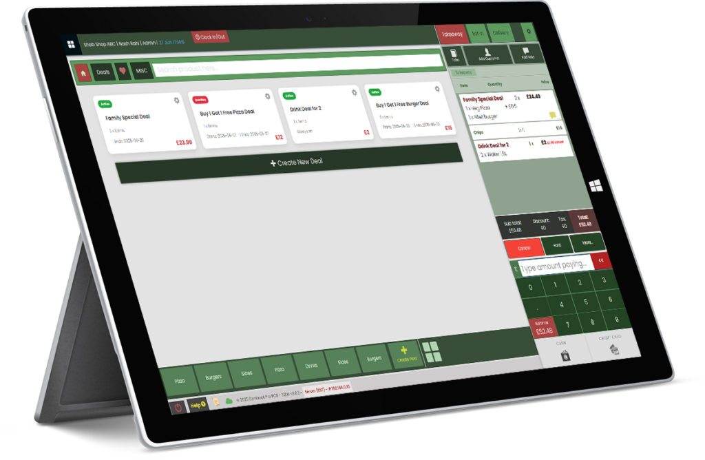 Ebmbook Pro POS on Windows Tablet